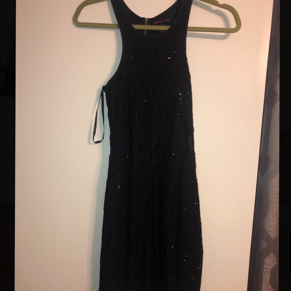 Black sequin dress